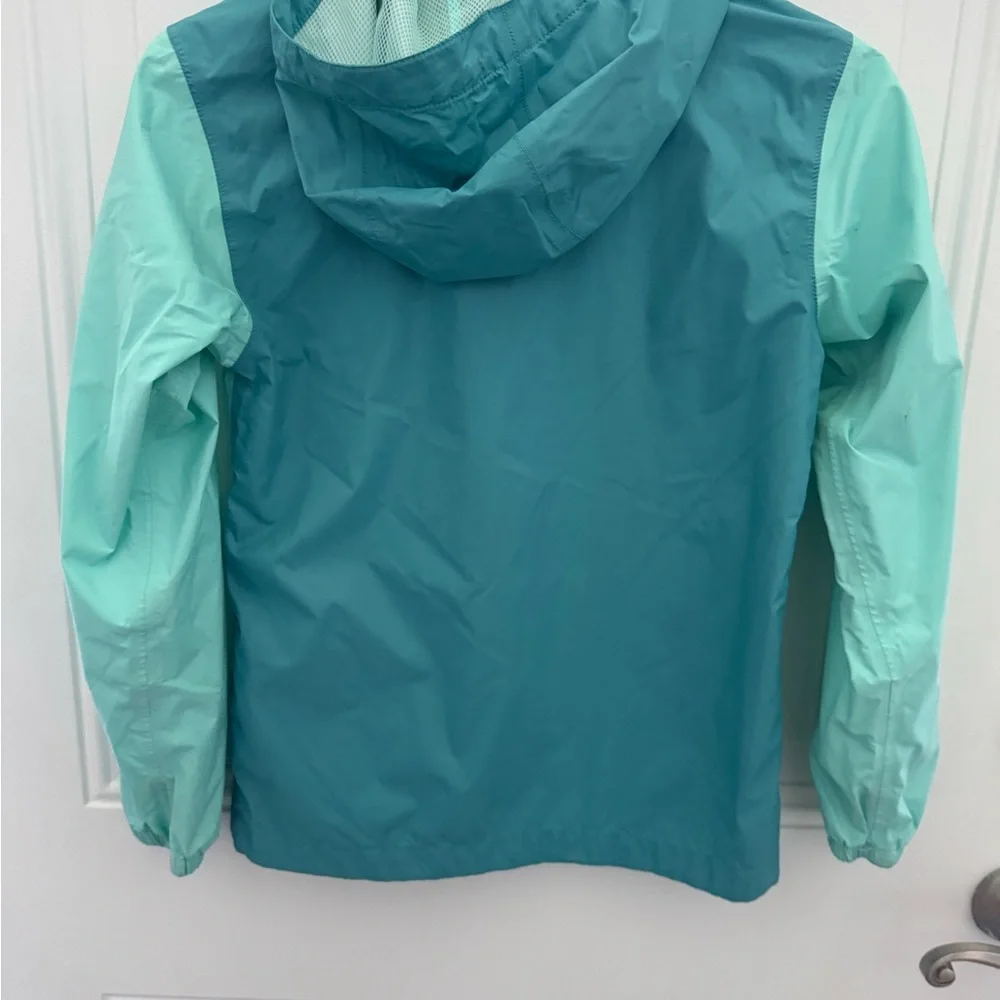 North Face Jacket Girls Medium 10/12 Teal Aqua DryVent Hooded Waterproof Outdoor - Picture 4 of 4